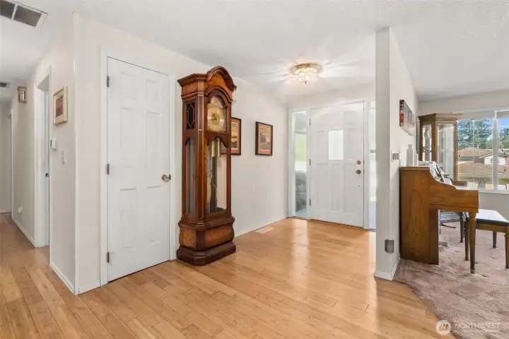 A gracious foyer leads into this three bedroom home