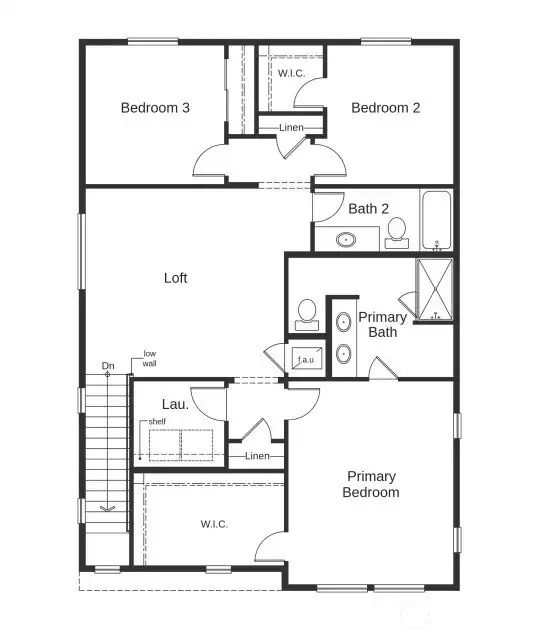 Not of actual home, idea of home layout