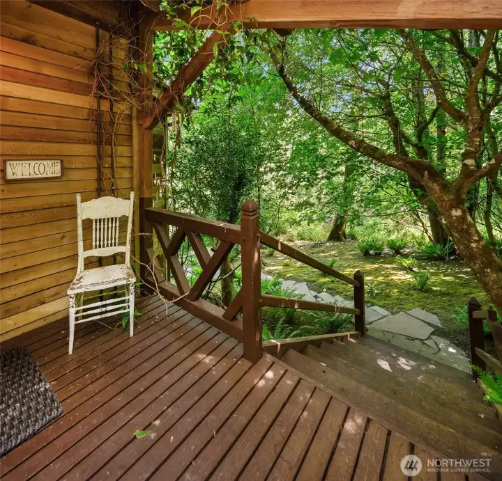 A cool spot to enjoy the birdsong on summer afternoons.