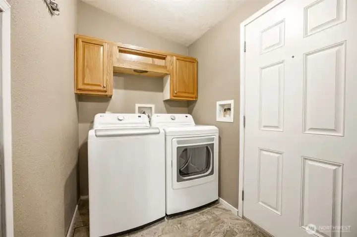 Utility room exits to back deck. Utility room exits to back deck.