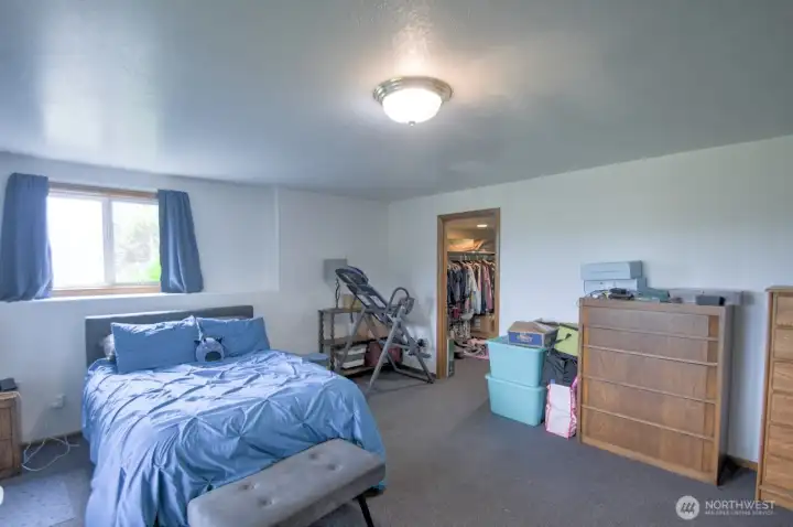 Basement level Bedroom with walk-in closet Basement level Bedroom with walk-in closet