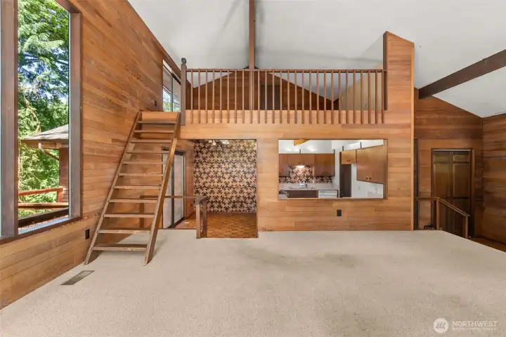 Loft can be an office, kids area, workout space, Etc
