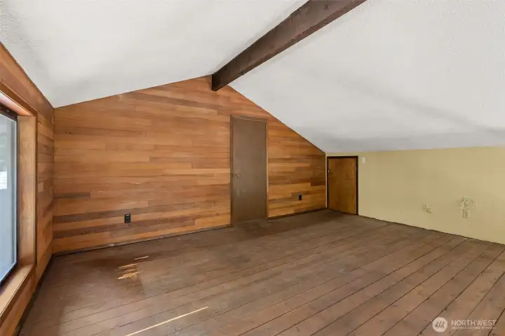 Spacious loft area is very open and light-filled