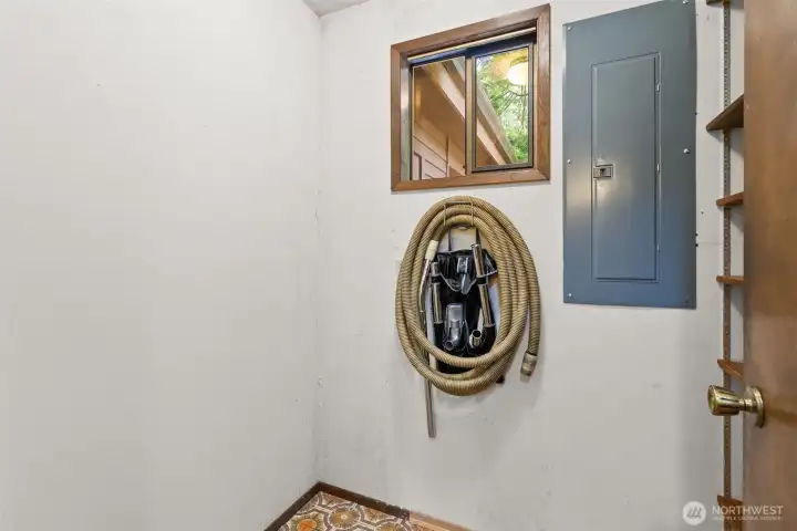Utility room with central vac
