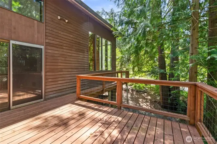 Deck off of the dining room.
