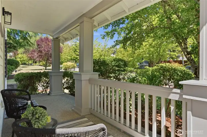 Covered porch living at its finest.