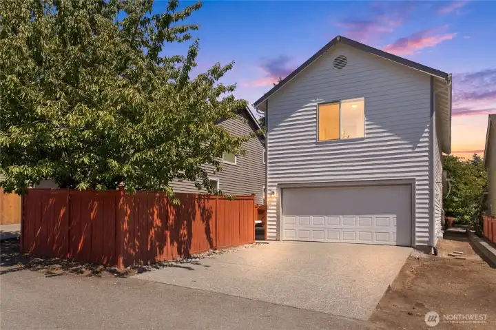 A 2 car garage adds convenience.