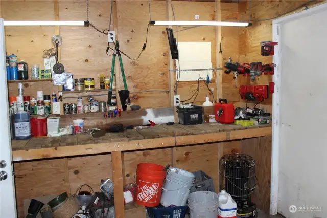 Workbench in the shop area