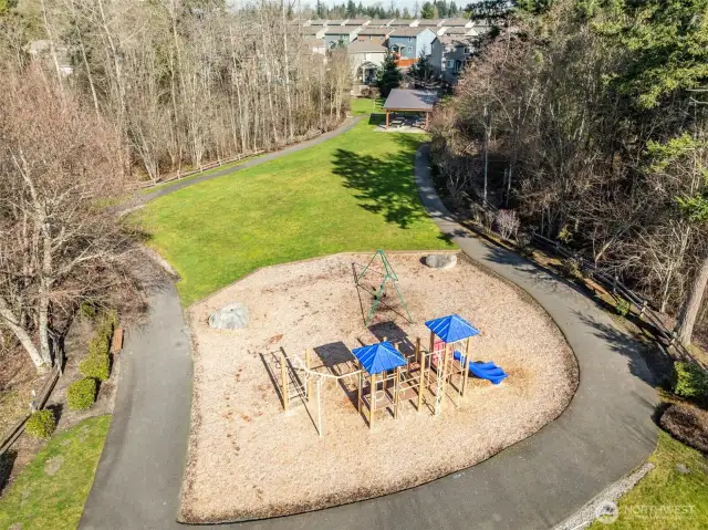 Large Playground & Park – A fantastic space with paved walkways, picnic pergola, and fields for recreation.