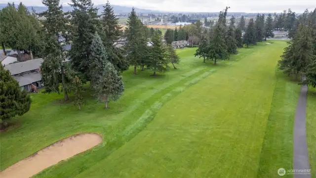 View down the fairway in front of home