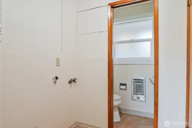 Laundry and 1/2 bath