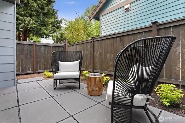 Good Size Yard Area with Designer Paving Tiles and Custom Fencing