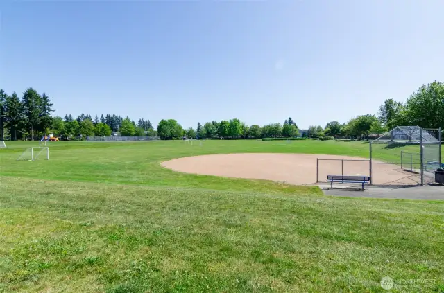 Another neighborhood park has baseball and soccer fields.