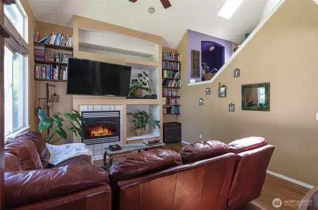 Another view shows hall skylight, which also adds lots of natural light.