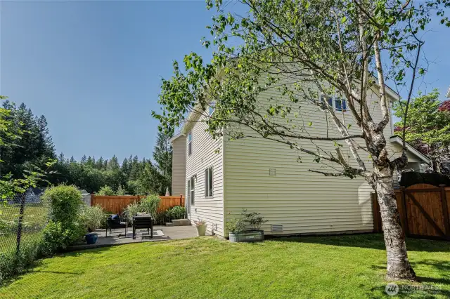 Huge Private Fully Fenced Back Yard backs to the pond!