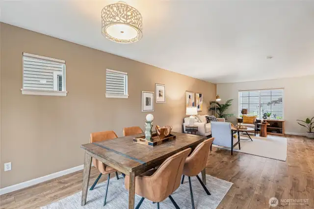 Dining Room Open to Living space for easy entertaining