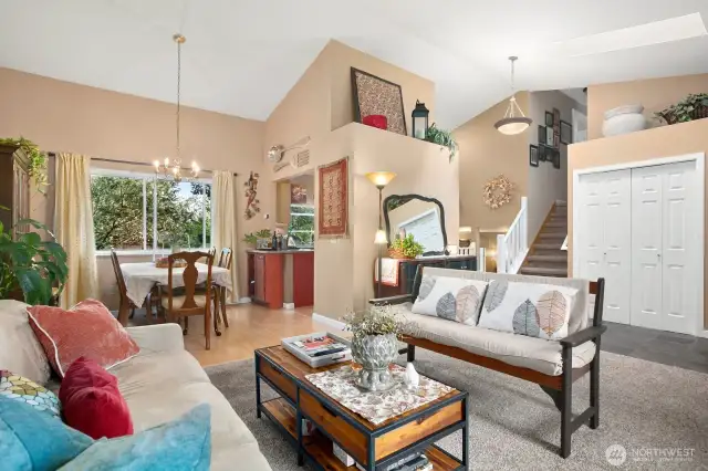 Open Living & Dining. Open-concept layout connects the living and dining areas, creating the perfect space for entertaining or relaxing.