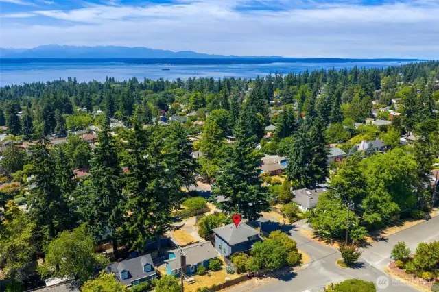 Aerial view of the Sound