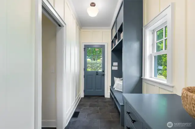 Mudroom area perfect for storage.