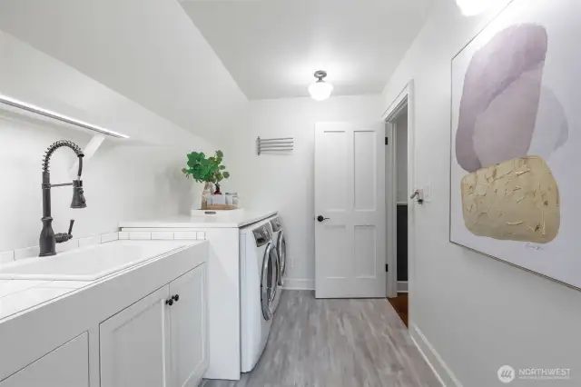 Upstairs laundry.