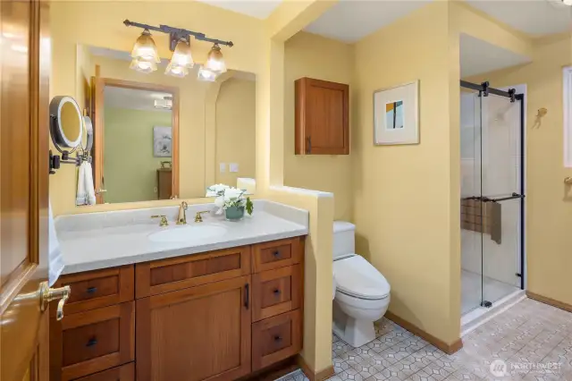 Primary attached bathroom.