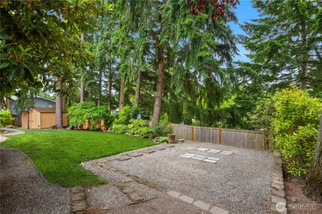 Large area a wonderful place for a raised garden!