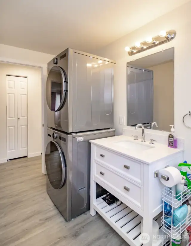 Laundry upstairs and downstairs