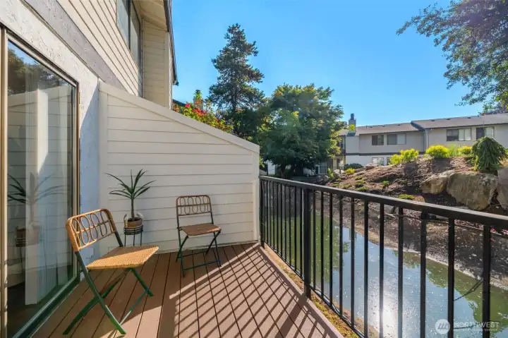 Enjoy your morning coffee on the deck.
