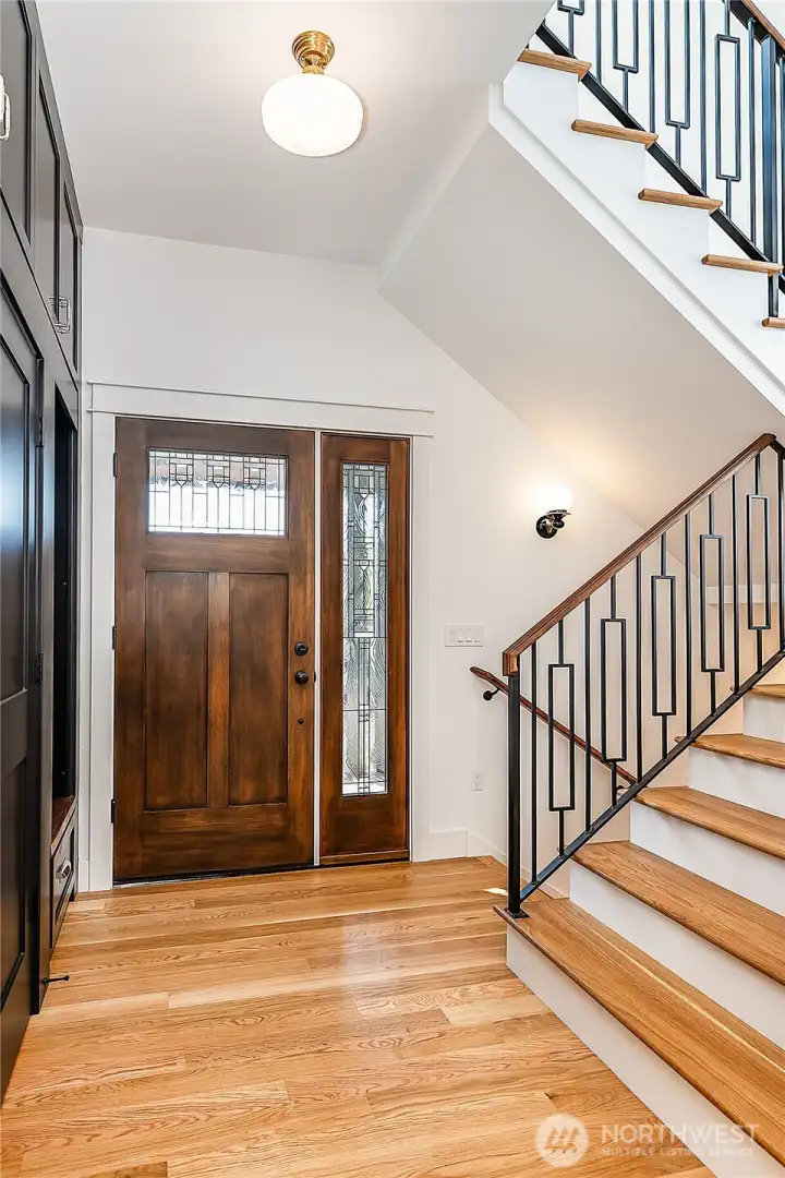 Beautiful built-ins at the entry.