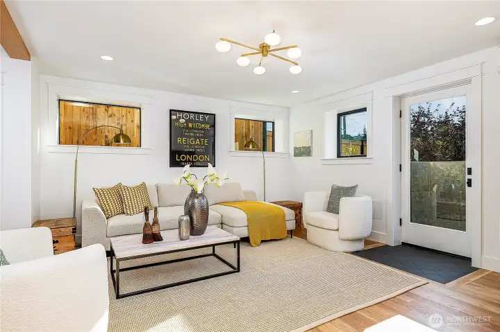 Lower level offers flexible living options.
