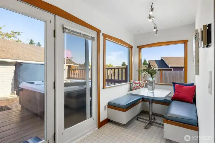 Cute breakfast nook!  Sit and enjoy your morning coffee here!