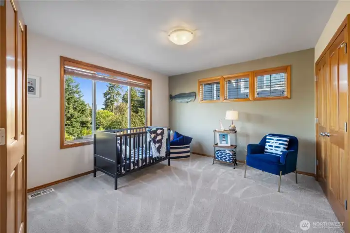 This bedroom could also me used as a sitting area or home office