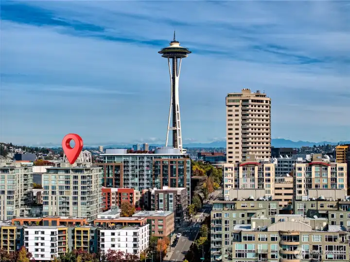 Experience the city’s skyline from a truly iconic building with the Space Needle behind you!