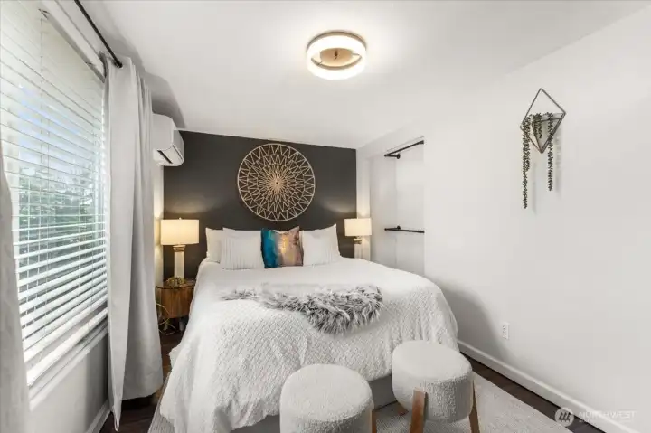 Another angle of this stylish bedroom.