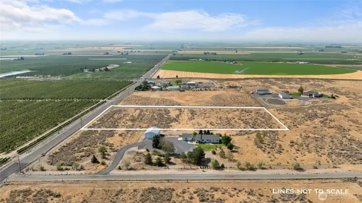 View of property looking South, gorgeous Sunrise to Sunset views from here!