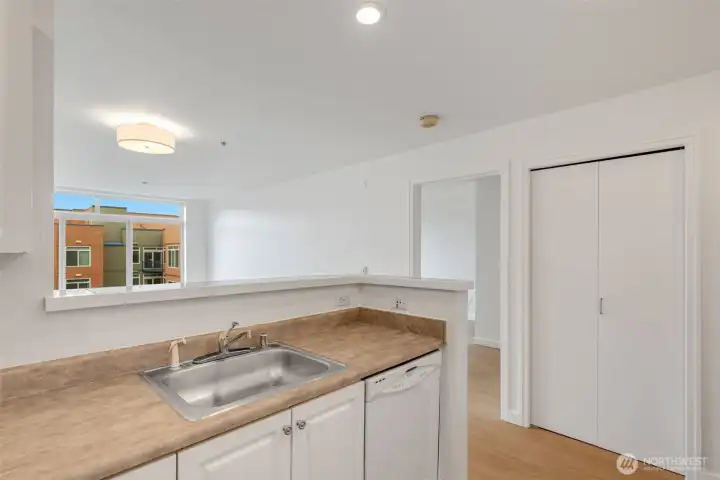 The entry coat closet- this home has tons of storage including 3 storage spaces!