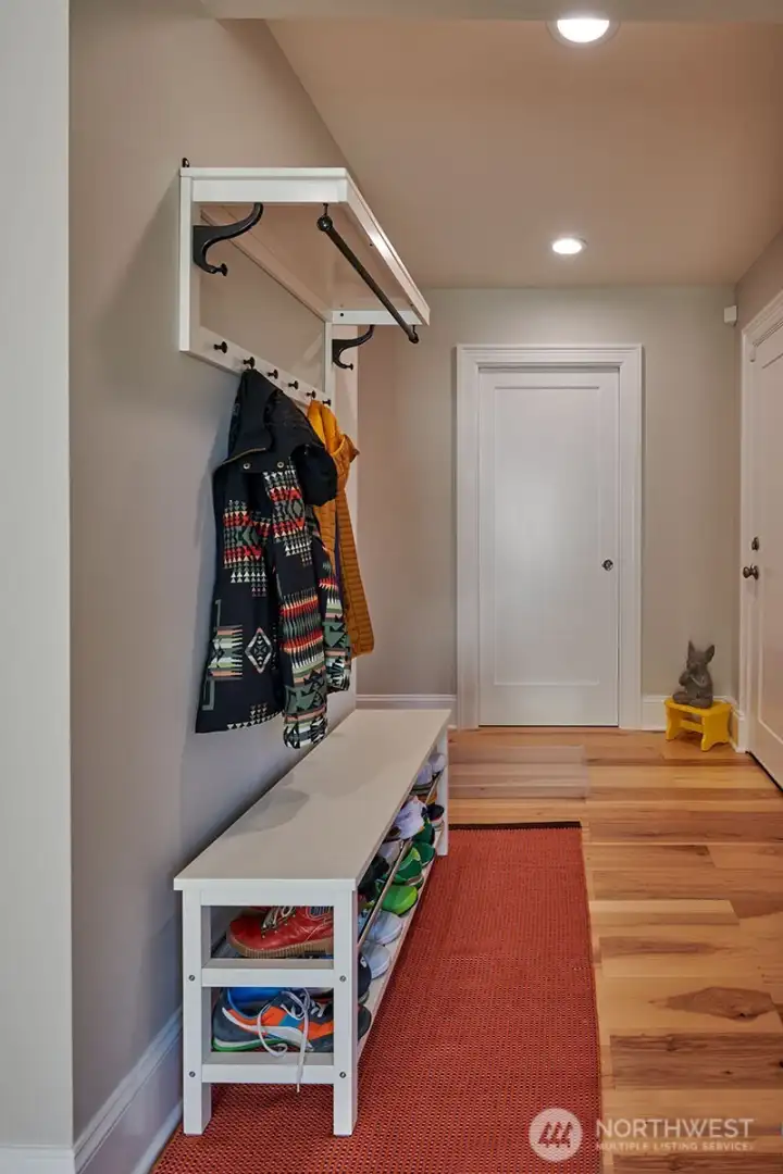 Entry to the massive garage