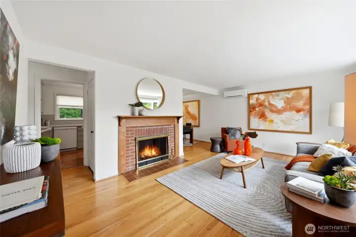 Bright living room space