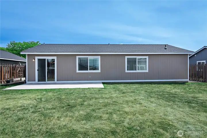 Fully fenced yard