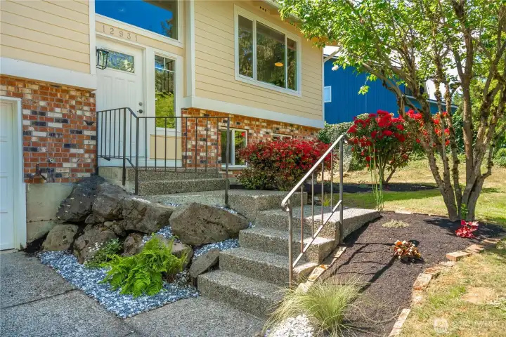 Refreshed landscape welcomes you home.