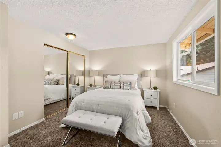 Glass mirrored closet doors