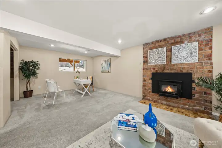 Fireside family room.