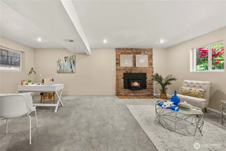 There is lots of space in this lower level.
