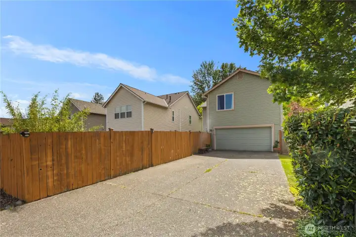 HUGE private driveway with ample parking for guests