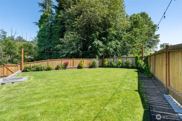 Large, fully fenced yard
