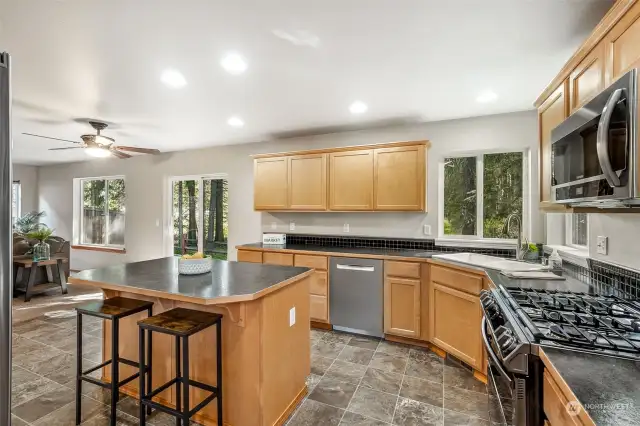Nice size kitchen with pantry