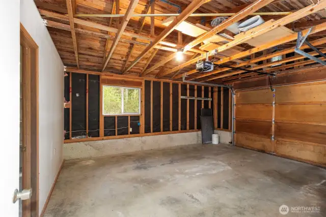Detatched garage interior
