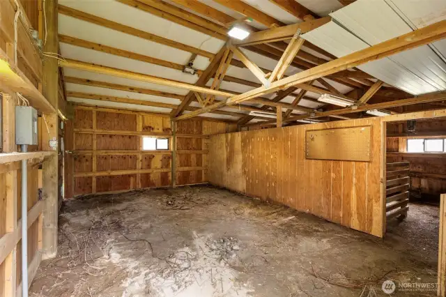 Dirt floor pole barn