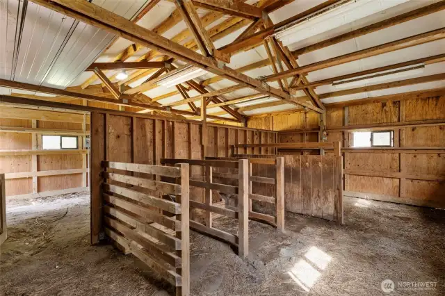 Dirt floor pole barn