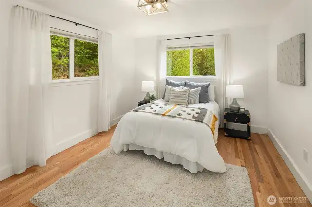 2nd bedroom is a great size and also has hardwood floors!